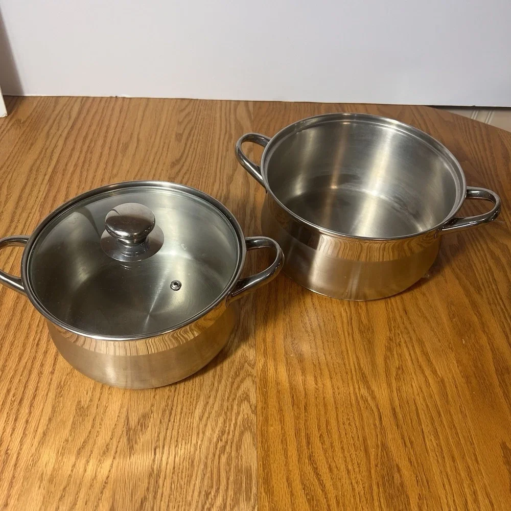 Vintage Culinary Comfort 18/8 Stainless Steel 3 Qt Pot Set w/Lid 2 Piece